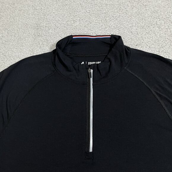 Four laps 1/4 Zip Pullover Mens Large Lightweight Stretch Workout Active Jacket - Picture 3 of 11
